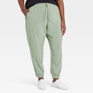 All in Motion Women's Stretch Mid-Rise Woven Moto Pants